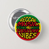 Reggae Music met positieve gezegden Ronde Button 5,7 Cm (Voorkant /achterkant)