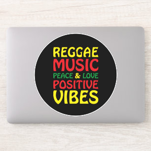 Reggae Music met positieve gezegden Sticker