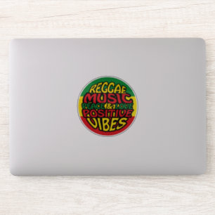 Reggae Music met positieve gezegden Sticker