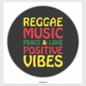Reggae Music met positieve gezegden Sticker (Vel)