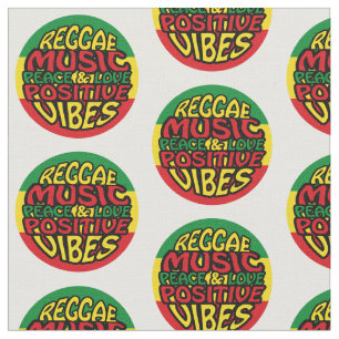 Reggae Music met positieve gezegden Stof
