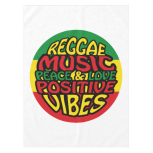 Reggae Music met positieve gezegden Tafelkleed