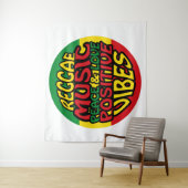 Reggae Music met positieve gezegden Wandkleed (In situ)