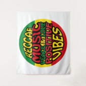 Reggae Music met positieve gezegden Wandkleed (Voorkant)