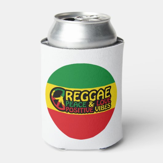 Reggae Music met positieve quotes Blikjeskoeler (Blikje Voorkant)