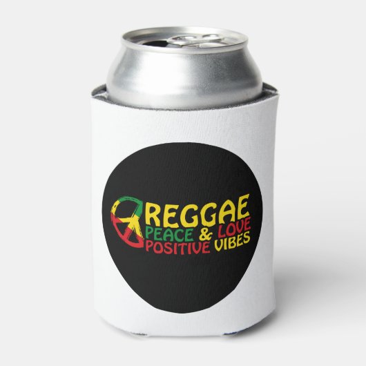 Reggae Music met positieve quotes Blikjeskoeler (Blikje Voorkant)