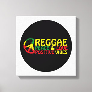 Reggae Music met positieve quotes Canvas Afdruk