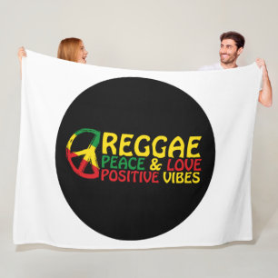 Reggae Music met positieve quotes Fleece Deken