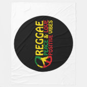 Reggae Music met positieve quotes Fleece Deken (Voorkant)