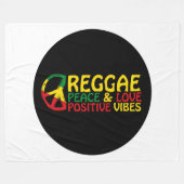 Reggae Music met positieve quotes Fleece Deken (Voorkant (Horizontaal))