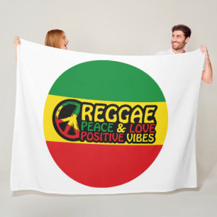 Reggae Music met positieve quotes Fleece Deken