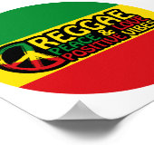 Reggae Music met positieve quotes Poster (Hoek)