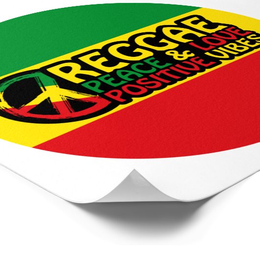 Reggae Music met positieve quotes Poster (Hoek)