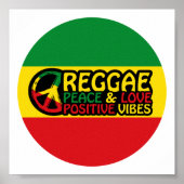 Reggae Music met positieve quotes Poster (Voorkant)