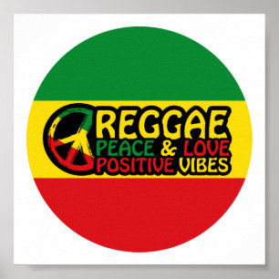 Reggae Music met positieve quotes Poster