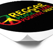 Reggae Music met positieve quotes Poster (Hoek)