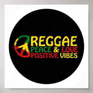 Reggae Music met positieve quotes Poster