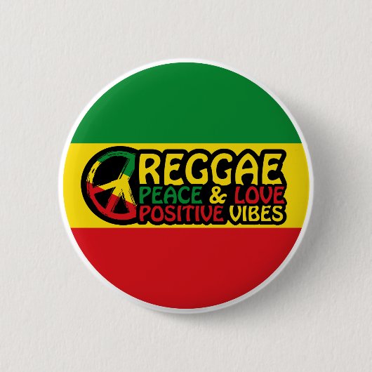 Reggae Music met positieve quotes Ronde Button 5,7 Cm (Voorkant)