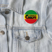 Reggae Music met positieve quotes Ronde Button 5,7 Cm (In situ)