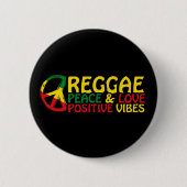 Reggae Music met positieve quotes Ronde Button 5,7 Cm (Voorkant)