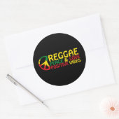 Reggae Music met positieve quotes Ronde Sticker (Envelop)