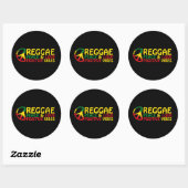 Reggae Music met positieve quotes Ronde Sticker (Vel)