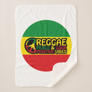 Reggae Music met positieve quotes Sherpa Deken