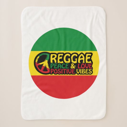 Reggae Music met positieve quotes Sherpa Deken (Voorkant)