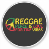 Reggae Music met positieve quotes Sticker (Voorkant)