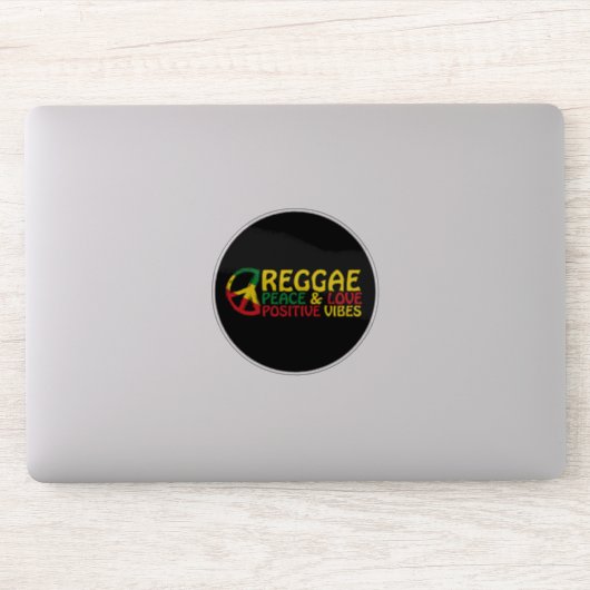 Reggae Music met positieve quotes Sticker (Computer)