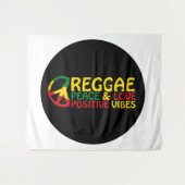 Reggae Music met positieve quotes Wandkleed (Voorkant (horizontaal))