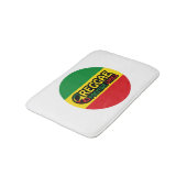 Reggae Music met positieve virussen en reggae flag Badmat (Gekanteld)