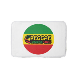 Reggae Music met positieve virussen en reggae flag Badmat
