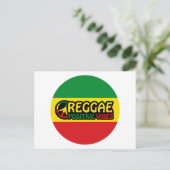 Reggae Music met positieve virussen en reggae flag Briefkaart (Staand voorkant)