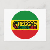 Reggae Music met positieve virussen en reggae flag Briefkaart (Voorkant)