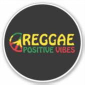 Reggae Music met positieve virussen en reggae flag Sticker (Voorkant)