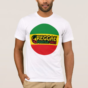 Reggae Music met positieve virussen en reggae flag T-shirt