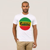 Reggae Music met positieve virussen en reggae flag T-shirt (Voorkant volledig)