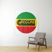 Reggae Music met positieve virussen en reggae flag Wandkleed (In situ)