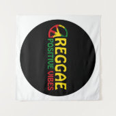 Reggae Music met positieve virussen en reggae flag Wandkleed (Voorkant (horizontaal))