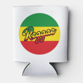 Reggae Music met reggagevlagkleuren Blikjeskoeler (Voorkant)