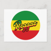 Reggae Music met reggagevlagkleuren Briefkaart (Voorkant)