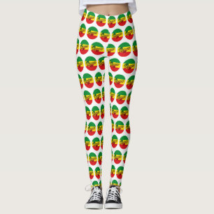 Reggae Music met reggagevlagkleuren Leggings