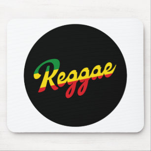 Reggae Music met reggagevlagkleuren Muismat