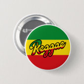 Reggae Music met reggagevlagkleuren Ronde Button 5,7 Cm (Voorkant /achterkant)