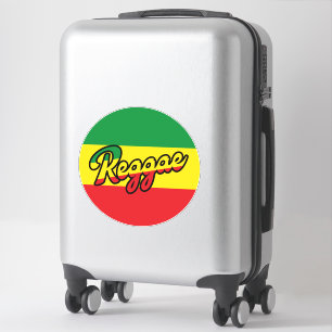 Reggae Music met reggagevlagkleuren Sticker