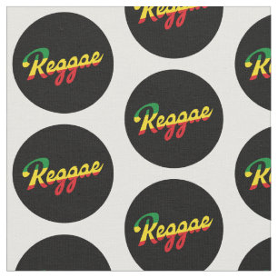 Reggae Music met reggagevlagkleuren Stof