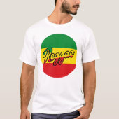 Reggae Music met reggagevlagkleuren T-shirt (Voorkant)