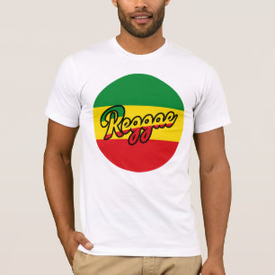 Reggae Music met reggagevlagkleuren T-shirt