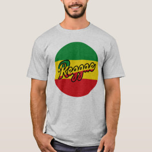 Reggae Music met reggagevlagkleuren T-shirt